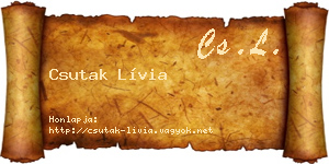 Csutak Lívia névjegykártya